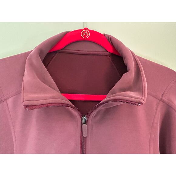 Lululemon Brushed Sofstream Funnel-Neck Zip Up Sweatshirt Red Wine Womens 14 - Picture 7 of 13